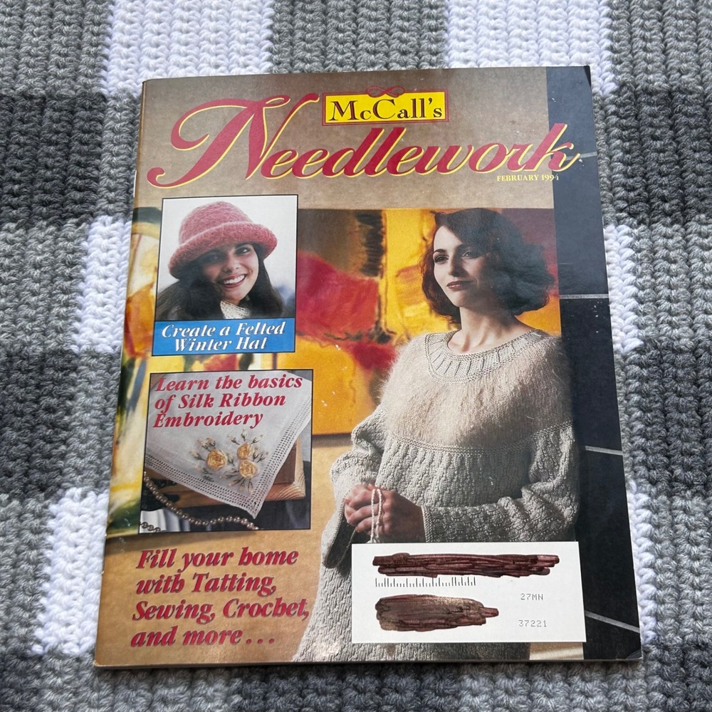 McCall's Needlework Magazine February 1994 OS Multicolor Vintage 90s Craft DIY